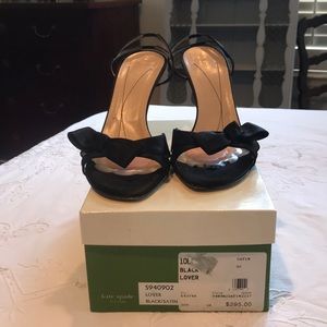 Kate Spade Black Satin Heels